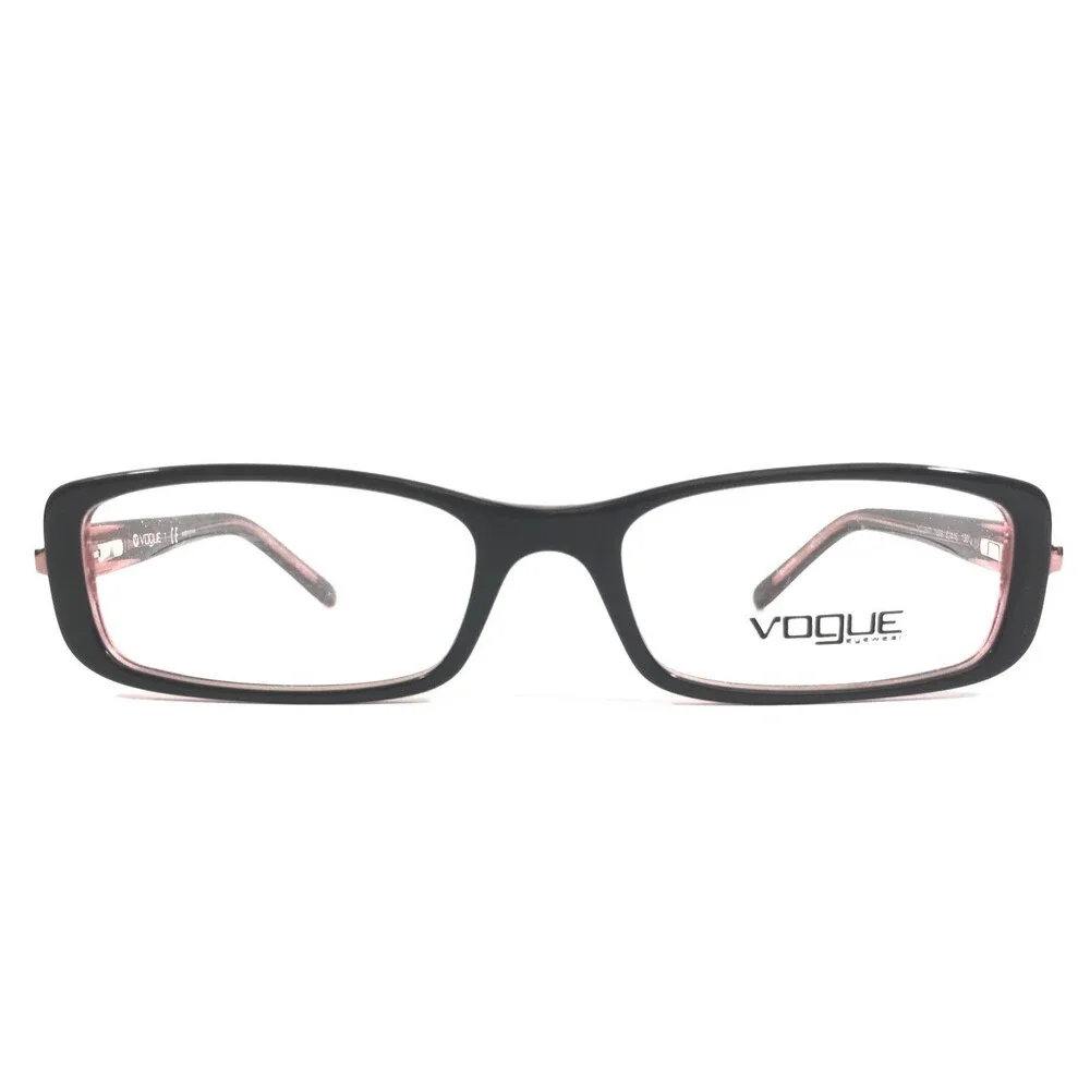 Vogue Eyeglasses Frames VO2647 1689 Black Transparent Pink Full Rim 50-16-130